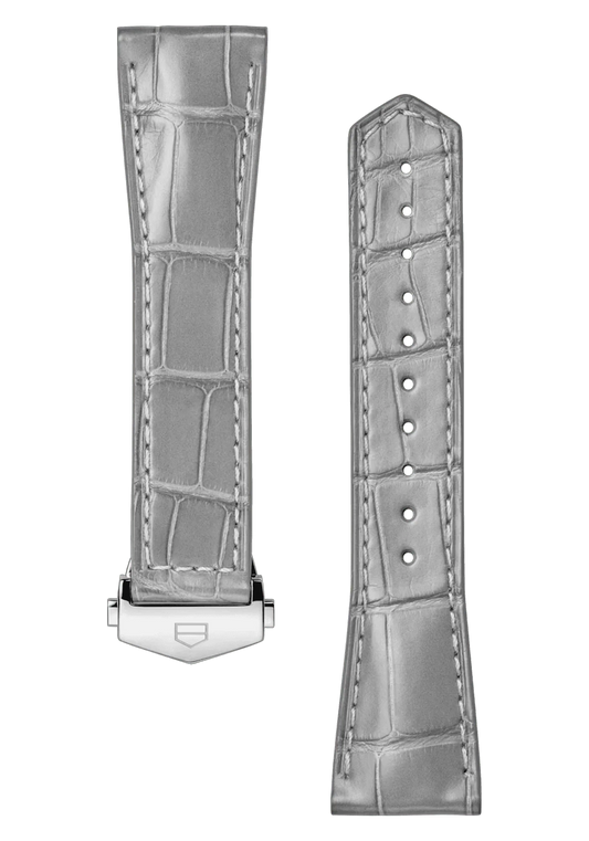 Carrera 39MM Grey Alligator Leather Strap - OM Luxury