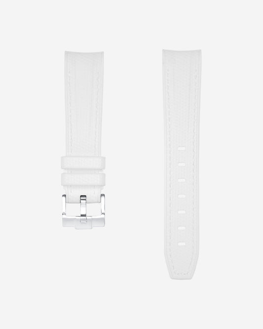 Curved Vertech Rubber Strap - White - OM Luxury