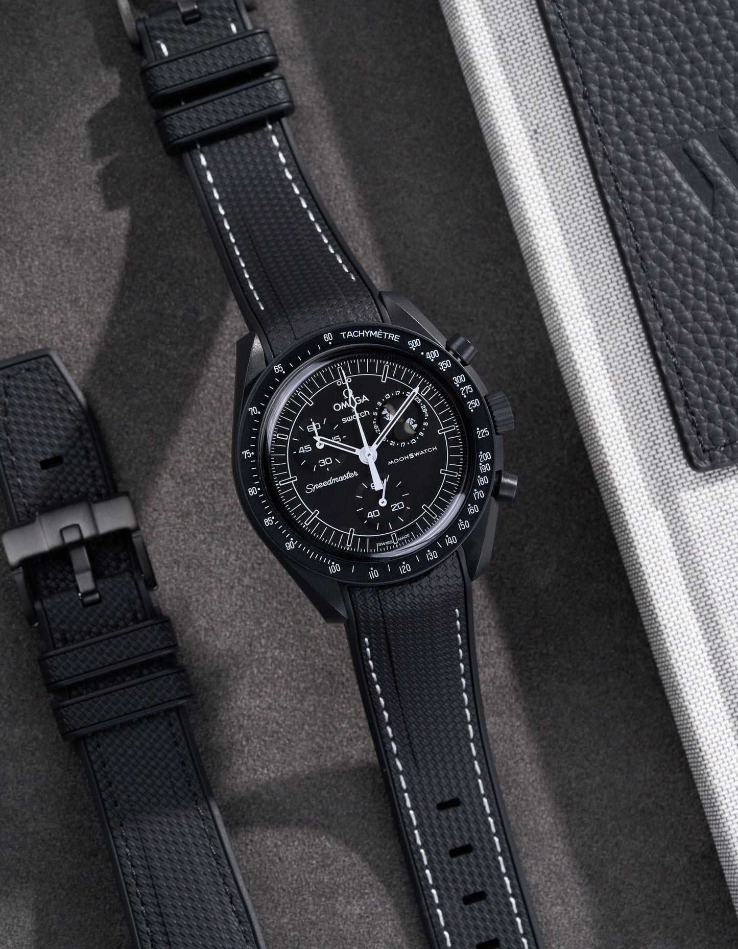 MoonSwatch Mission to The Moonphase - New Moon (Rubber Strap) - OM Luxury